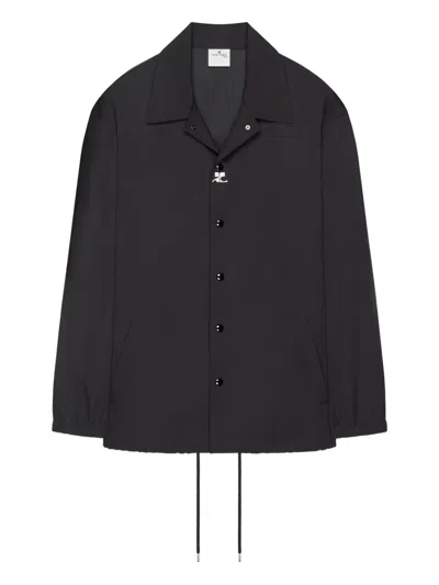 Courrèges Buttoned Jacket In Black