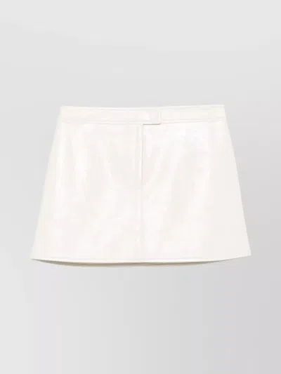 Courrèges Buttoned Knee And Midi Skirts In White