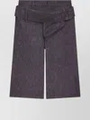 Courrèges Buttoned Knee-length Shorts With Rear And Side Pockets