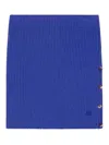 Courrèges Buttoned Light Rib Mini Skirt