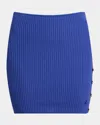 Courrèges Buttoned Light Rib Mini Skirt