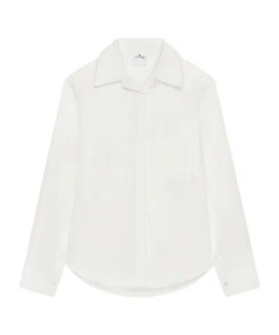 Courrèges Buttoned Long-sleeve Shirt In White