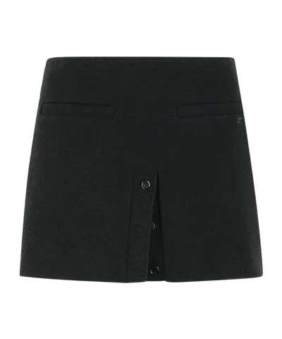 Courrèges Buttoned Mini Skirt In Black
