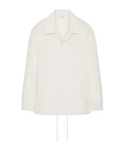 Courrèges Buttoned Shirt Jacket In White
