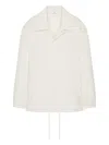 Courrèges Blazer Jacket Long Sleeves Drawstring Hem Pockets In White