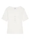 Courrèges Buttoned T-shirt In White