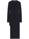 Courrèges Buttoned Tailored Coat In Black