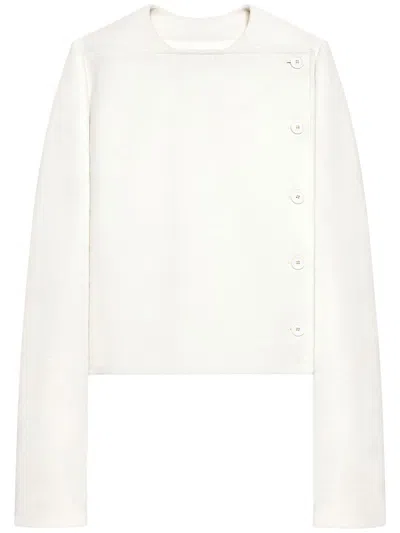 Courrèges Buttoned Tailored Jacket In White