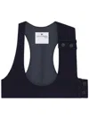 Courrèges Buttoned Tank Top In Blue