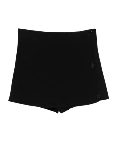 Courrèges Button-up Shorts In Black