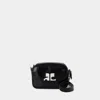 Courrèges Reedition Camera Crossbody - Leather - Black