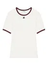 Courrèges Logo Cotton T-shirt In Multi