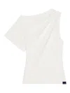 Courrèges Asymmetric Draped T-shirt In White