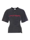 Courrèges Courreges Women Courreges Belted Printed Stone T-shirt In Gris