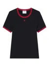 Courrèges Contrast T Shirt In Black