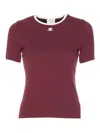 Courrèges T-shirts And Polos In Burgundy