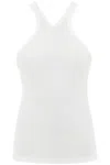 Courrèges Ribbed Tank Top With Zipper On The Neckline