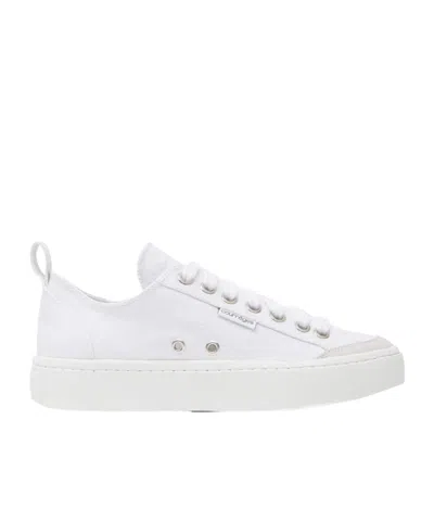 Courrèges Canvas 01 Lace-up Sneakers In Yellow