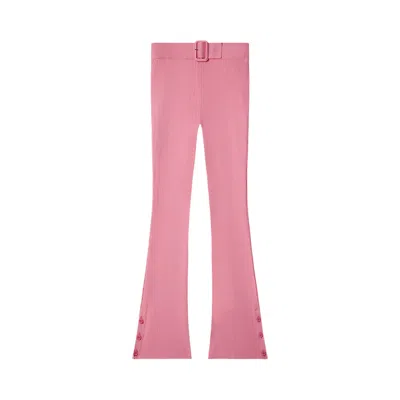 Pre-owned Courrèges Capri Rib Knit Pants 'party Pink' | Women's Size M