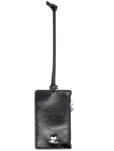 Courrèges Card Holder Naplack In Black