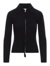 Courrèges Cardigan With Zip In Black