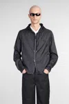 Courrèges Ac Nylon Windbreaker Jacket In Black