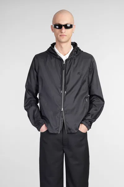 COURRÈGES CASUAL JACKET IN BLACK POLYAMIDE