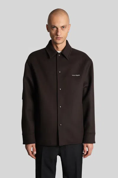 Courrèges Casual Jacket In Brown Wool