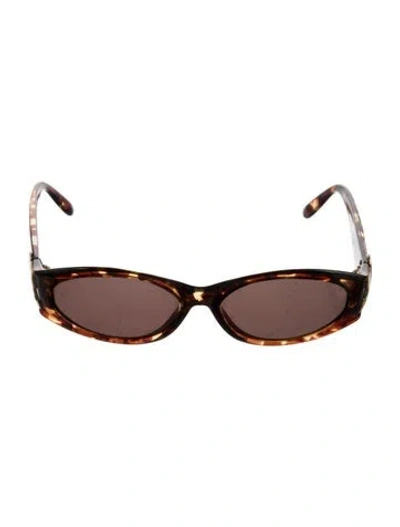 Pre-owned Courrèges Cat-eye Tinted Sunglasses In Brown