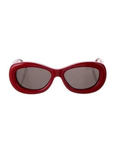 Pre-owned Courrèges Cat-eye Tinted Sunglasses In Red