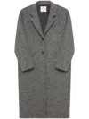 Courrèges Caviar Single-breasted Maxi Coat In Grey