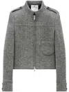 Courrèges Caviar Wool Tailored Jacket In Black