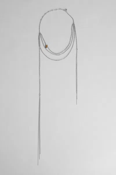Courrèges Chain Necklace In Metallic