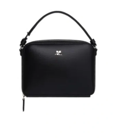 Courrèges Mirror Chained Cloud Bag In Black