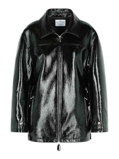 Courrèges Vinyl Black Cotton Blend Jacket