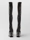 COURRÈGES CHARM BLOCK HEEL KNEE-HIGH BOOTS