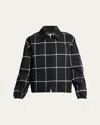 Courrèges Checked-pattern Bomber Jacket In Black