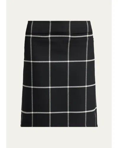 Courrèges Checked Knee-length Skirt In Black