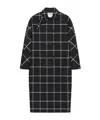 Courrèges Checked Oversized Tailored Coat In Black
