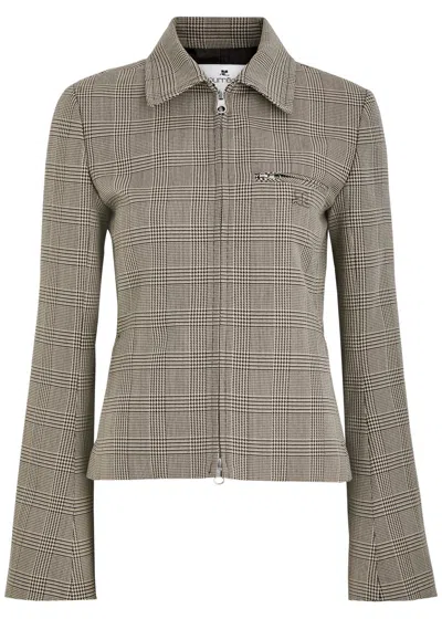 COURRÈGES COURRÈGES CHECKED WOOL-BLEND JACKET