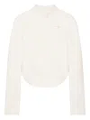 Courrèges Circle Asymmetrical Jacket In White