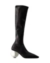 Courrèges Circle Boots - Courreges - Synthetic Leather - Black In Black