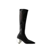 COURRÈGES CIRCLE BOOTS - SYNTHETIC LEATHER - BLACK