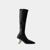 Courrèges Circle Boots - Courreges - Synthetic Leather - Black In Black