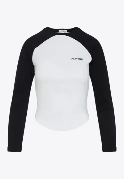 Courrèges Courreges Circle Contrast Ls T-shirt Women In Multi