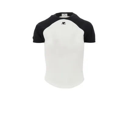 COURRÈGES 'CIRCLE CONTRAST' T-SHIRT