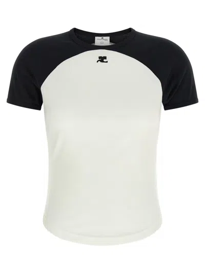 COURRÈGES COURRÈGES 'CIRCLE CONTRAST' T-SHIRT