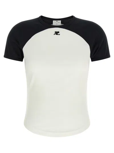 COURRÈGES 'CIRCLE CONTRAST' T-SHIRT