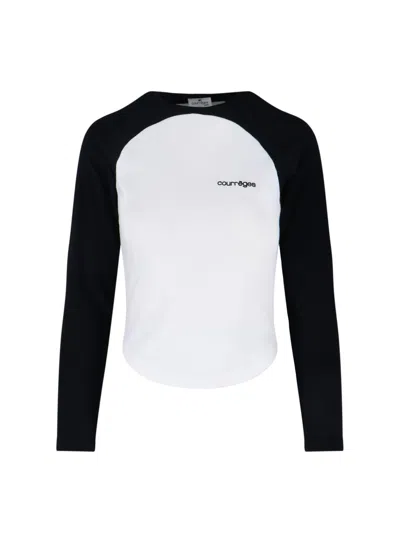 COURRÈGES CIRCLE CONTRAST T-SHIRT