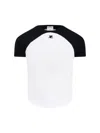 Courrèges Circle Contrast T-shirt With Black Contrast Details In White